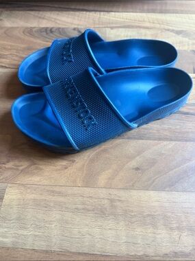Women Blue Slide Sandals Birkenstock